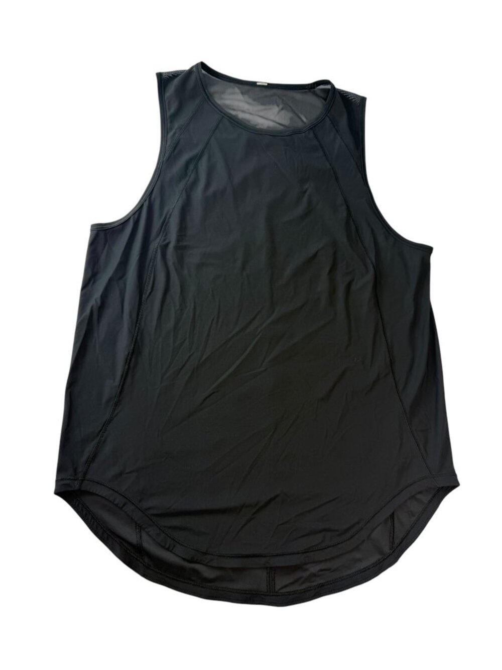 Lululemon Black Tank Top, Size Women's Large. Mesh Top Panels